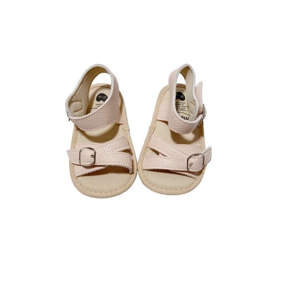 NEW Myggpp Soft Sole Vegan Leather Infant Sandals Light Pink - Picture 3 of 4